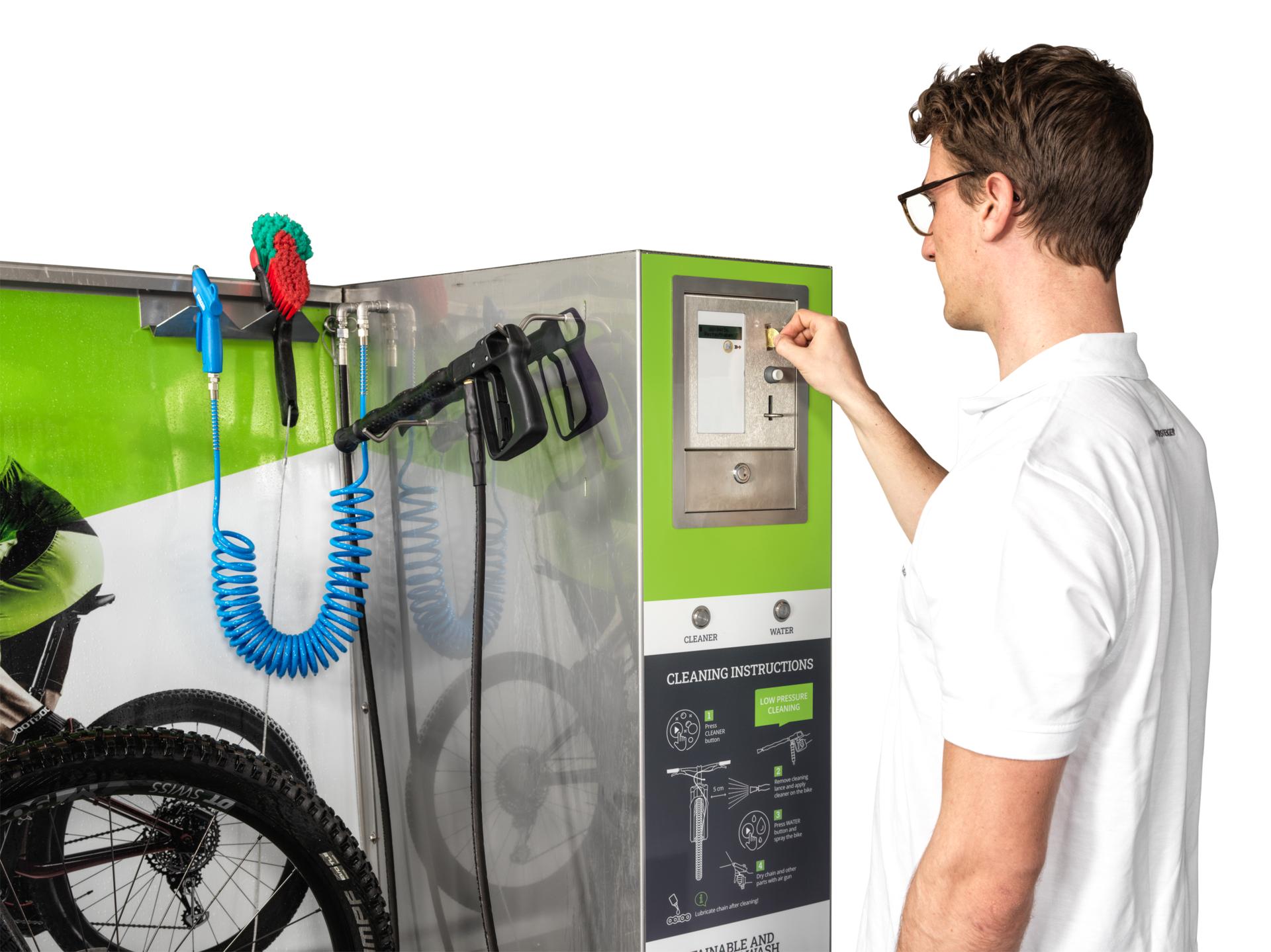 Bike cleaning station hot sale